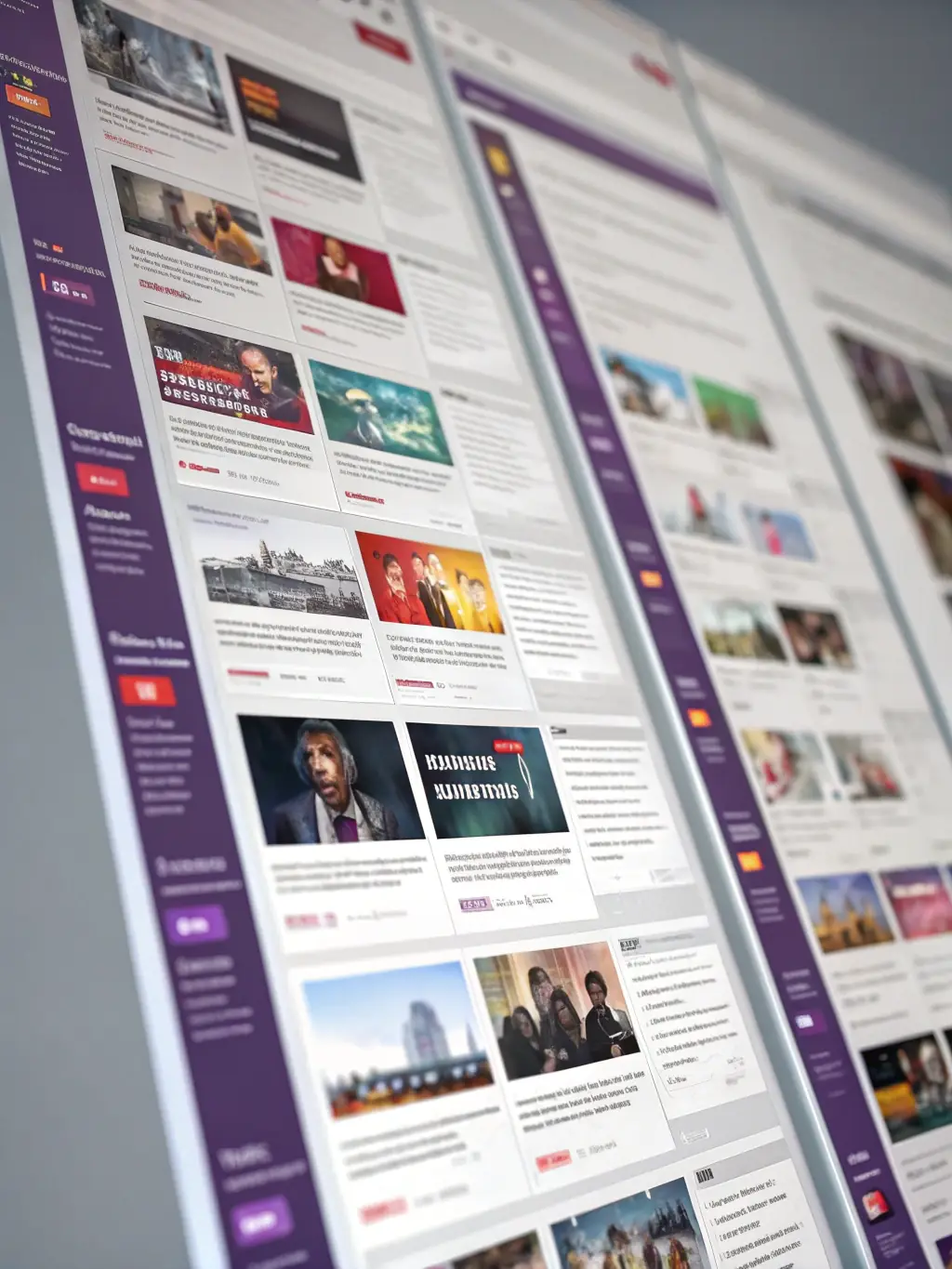 An image of a stack of neatly arranged articles, each with a different headline, representing professional article writing services.